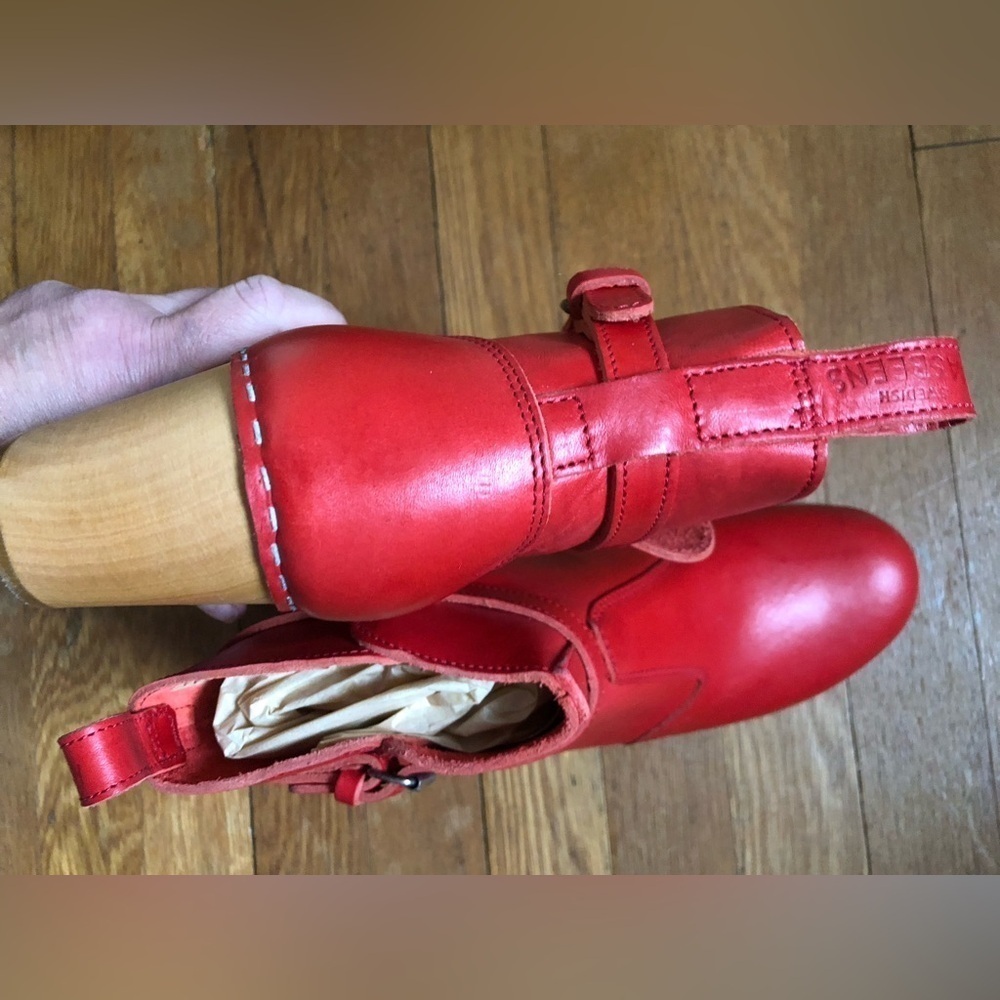 COPY - NIB 10 EU 41 Red Swedish Hasbeens Jodhpurs Ankle Boots Booties - Picture 8 of 10